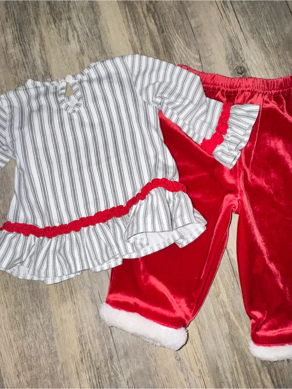 Rare Editions Red and White Santa Stripe Holiday Set